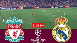 LIVE Liverpool vs Real Madrid UEFA Champions League 2425 Full Match  VideoGame Simulation [upl. by Nnaitsirk555]