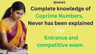 What Are CoPrime Numbers How Theyre Different From Prime Numbers  eduk5 erknsir algebra [upl. by Huber]