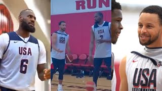 Team USA practice on Day 1 of training camp getting ready for Olympics [upl. by Anrehs]