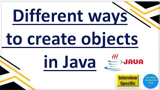 Different ways to create objects in Java  Pradeep Nailwal [upl. by Gavin]