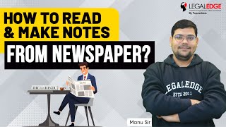 How to Read amp Make Notes from Newspaper  Newspaper Notes amp Reading Strategy  Newspaper [upl. by Ninehc]