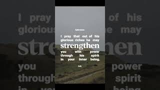 Bible Verse Be strengthened with power through the Holy Spirit [upl. by Iams]