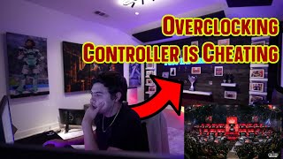 TSM Imperialhal on Overclocking CONTROLLER is CHEATING in Apex Legends [upl. by Sainana242]