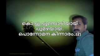 Kandu kandu kandilla malayalam karoke by Sandeep G Pillai [upl. by Releehw]