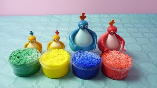 NEW TWIRLYWOOS foam slime  learning colours Kleurtjes leren [upl. by Naillimxam]