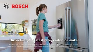 Bosch makes the industrys fastest refrigerator ice maker [upl. by Ahsinej]