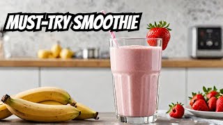 How to Make Perfect Strawberry Banana Smoothie [upl. by Ecnahoy]