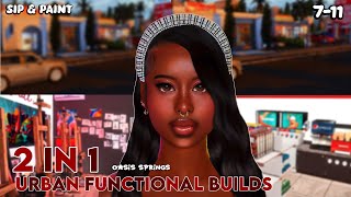 2 URBAN REALISTIC FUNCTIONAL BUILDS │SIP amp PAINT  711│THE EXIST SAVE FILE│ The Sims 4 [upl. by Aenea]