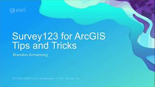 Survey123 for ArcGIS Tips and Tricks [upl. by Anahpos246]