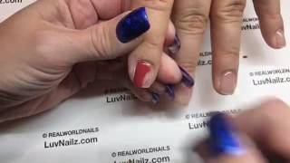 Applying Gel Polish CLOSE to the Cuticle with 30 Day Mani [upl. by Ldnek]