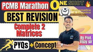 2 ONE SHOT Revision Matrices Maths1 PYQs amp Exercises newindianera [upl. by Yffat]