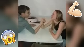 Sister vs Brother arm wrestling 💪Who wins [upl. by Aletse]