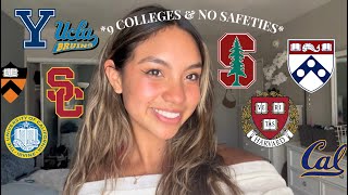 COLLEGE DECISION REACTIONS Stanford Harvard Ivies UCs amp NO SAFETIES [upl. by Ttennaej]