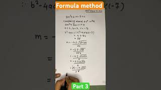 Formula method class 10  Quadratic Equations [upl. by Gleda]