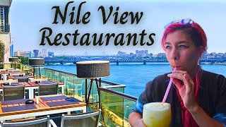 Nile View Restaurants in Zamalek Cairo  Egypt Vlog 166  مطاعم ع النيل في الزمالك [upl. by Wilton617]