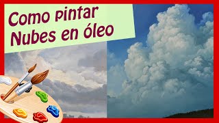 Cómo pintar NUBES al óleo paso a paso de manera fácil🎨 Trazos rápidos [upl. by Karlotta]