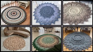 trending crochet mats  carpet design [upl. by Enail446]