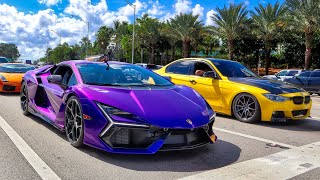 SUPERCARS BLASTING  Lamborghini Ferrari Bugatti McLaren  Supercar Saturdays [upl. by Suivatal]