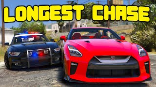 World Record Longest Police Chase In GTA 5 RP [upl. by Karel883]