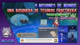 ¡4 MISIONES DE MUNDO FELIZ CUMPLEAÑOS COMPLETA  PAGINA MISTERIOSA X 42 Genshin Impact Español [upl. by Airamasor]