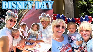 mom of 3 at california adventure character breakfast  birthday celebrations [upl. by Xilef]