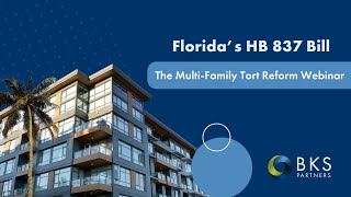 MultiFamily Tort Reform Webinar [upl. by Nrubyar]