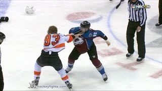 Jakub Voracek vs Gabriel Landeskog Dec 14 2016 [upl. by Daraj]