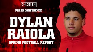 Nebraska Freshman QB Dylan Raiola talks spring practice  April 3 2024 [upl. by Onia]