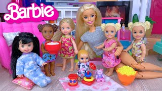 Barbie amp Ken Doll Family Evening Routine and Toddlers First Sleepover [upl. by Sid364]