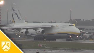 Antonow 124 am Flughafen Düsseldorf gelandet [upl. by Ahsa]