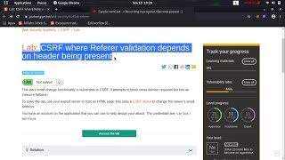 CSRF where Referer validation depends on header being present Video Solution  2020 [upl. by Kesley]