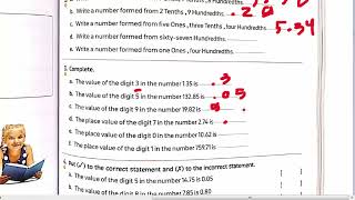 شرح وحل كتاب المعاصر unit 10 lesson 34 ماث رابعه ابتدائى ترم تانى value and place value decimals [upl. by Nonac253]