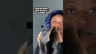 Frontal wig Reinstallation no bald cap method wigtutorial [upl. by Adiaroz]