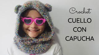 Cuello con capucha a crochet  Todas las tallas [upl. by Ynnij]