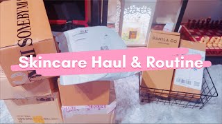 Skincare Shopping Haul amp Routine  Shopee Haul  Korean amp Japanese Skincare [upl. by Solenne102]