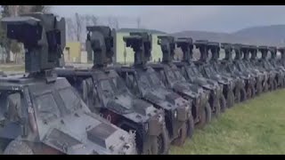 Kosovo Army 2024 Otokar Cobras APC Vehicles [upl. by Anan738]