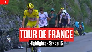 Tour de France 2024 Stage 15 Highlights [upl. by Lagas]