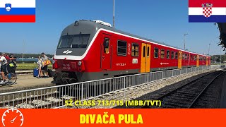 Cab ride Divača  Pula Istrian railway Slovenia Croatia train drivers view in 4K [upl. by Shellie109]