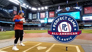 Hitting in the Perfect Game AllAmerican Classic HOME RUN CHALLENGE [upl. by Tenn]