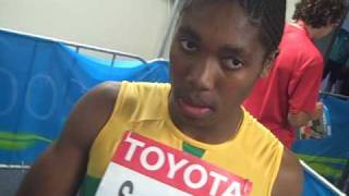 Caster Semenya After Round 1 of the 800 [upl. by Llerad]