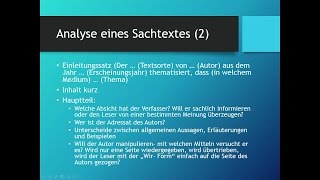 Sachtexte analysieren  Deutsch [upl. by Uolymme]