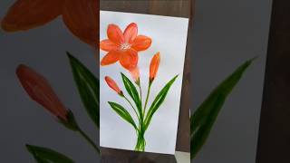 Finger paintingbeautiful flower drawing❤️ fingerart fflover easy amazing shorts [upl. by Hinckley]