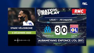 Ligue 1  LOM enfonce Lyon 30 grâce à Aubameyang et Vitinha le goal replay [upl. by Dorothee]