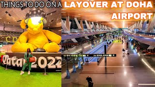 How to survive a layover at DOHA INTERNATIONAL AIRPORT dohaqatar [upl. by Arahsat]