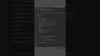 ActionListener Use in JAVA AWT PART 2 SHORTS coding 100secondsofcode [upl. by Kulda442]