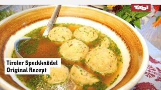 Tiroler Speckknödel Tiroler Knödel Rezept zum Nachkochen 👨‍🍳 [upl. by Iden]