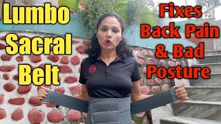 Lumbar Sacral belt  For Backache and Bad Posture issues  How to use and Benefits [upl. by Adalbert]