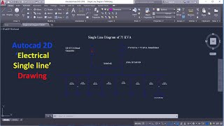 SLD of 75 KVA line input output diagram AutoCad 2D [upl. by Quentin922]