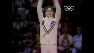 Nadia Comaneci  First Perfect 10 Montreal 1976 Olympics LA MULȚI ANI [upl. by Elylrac599]