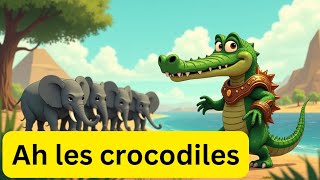 Ah les crocodiles  Chansons pour enfants  competines et chanson  frenchforbeginner [upl. by Adlesirk]